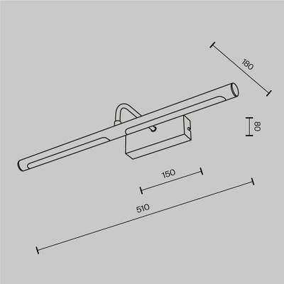 Подсветка Twinkle 4000K 12Вт, MIR266WL-L12BS4K. TM Maytoni