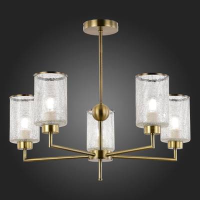 SLE1046-302-05 Люстра потолочная Бронза/Прозрачный E27 5*60W