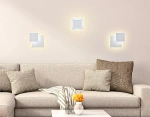 Настенный светодиодный светильник FW106 WH/S белый/песок LED 3000K/6400K 18W 240*220*50