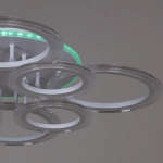 09812-3.3-4+4A WH (RGB) светильник потолочный Reluce, LED