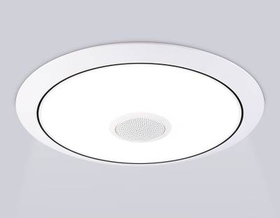 Музыкальный светодиодный светильник с подсветкой RGB FZ720 WH белый IP20 52W 3000-6500K+RGB Music 450*65 (ПДУ ИК)