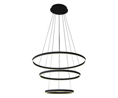 08223,19A(4000K) Люстра диммируемая Тор черный d80+60+40 h150 Led 110w (4000K)
