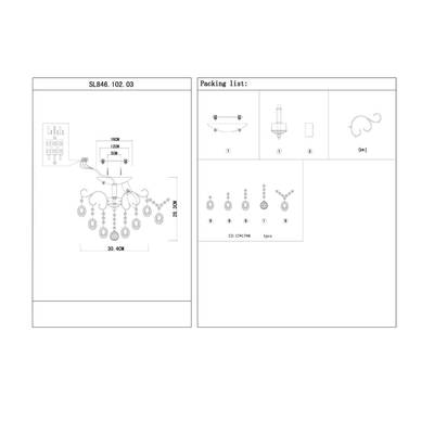 SL846.102.03 Люстра подвесная ST-Luce Темный хром/Тонированный черный E14 3*40W