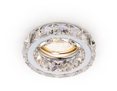 Встраиваемый точечный светильник K112 CL/CH хром/прозрачный хрусталь MR16