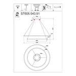 ST605.543.91 Светильник подвесной ST-Luce Белый/Белый LED 1*91W 4000K