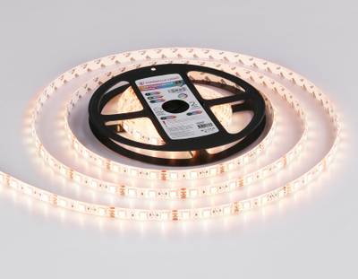 Светодиодная лента RGB GS2302 5050 60Led/ 14.4W m/ 12V IP65 RGB/ 5000*10*2.87mm/ кратность резки 50mm (4 конт.)