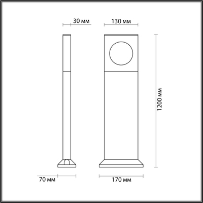 6653/10GA NATURE ODL24 623 черный/металл Уличный светильник IP65 LED 4000K AC85-265V COMO