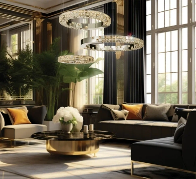 Люстра подвесная Elegance Gold FL1106-30P, LED