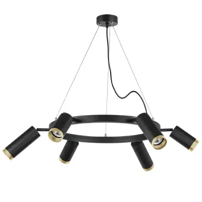 LR01637387340 Люстра RULLO 6х50W GU10 ЧЕРНЫЙ (571016+214437-3+214487-3+203440-6)