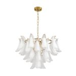 8385/9 NEOCLASSI LN золото/белый, металл/стекло Люстра E14 9*40W 220V PLUME