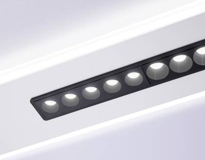 Потолочный светодиодный светильник FL51445 WH/BK белый/черный 70W 3000K-6400K+4200K 1200*125*40 (Без ПДУ)