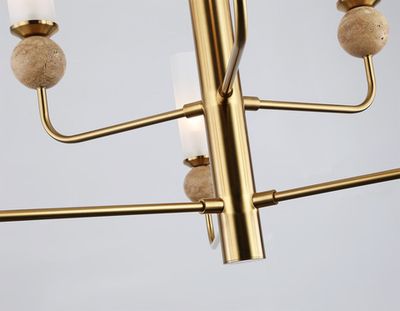 Светильник на штанге LH53251/6 BS/FR латунь/белый матовый E14*6 max 40W D1050*1445