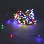 A-961A MIX гирлянда светодиодная "Роса", 20м, 200LED, темно-зеленый провод