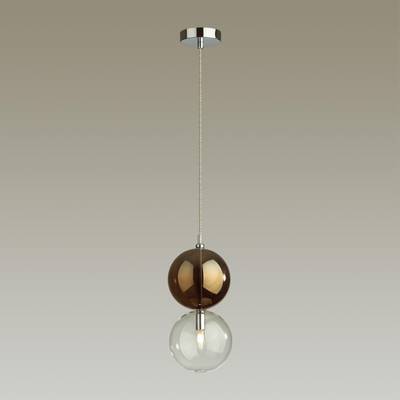 4980/1B PENDANT ODL22 469 хром/коричневый/стекло Подвес G9 1*40W TWIXY