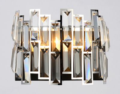 Настенный светильник с выключателем TR5056 CH/BK хром/черный E14/2 max 40W 250*200*140