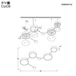 SLE600102-04 Светильник потолочный Золотистый, Светлое дерево/Белый, Серый LED 4*16,5W 4000K
