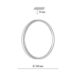 7619/DL PALE SN 160 Светильник пластик/черн./золот. LED 48Вт 3000-6300K D390 IP43 пульт ДУ SAVI