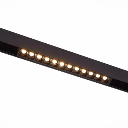 ST361.436.12 Магнитный трековый светильник Черный LED 1*12W 3000K 1 009Lm Ra>80 36° IP20 L222xW22xH44 48V