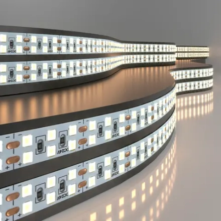 Лента светодиодная 240LED 18W IP20 двухрядная 3300К теплый белый 2835 24V 240Led 18W IP20