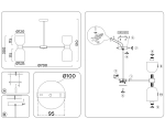 Светильник на штанге LH56083/10 СH/FR хром/белый матовый E14*10 max 40W D700*510