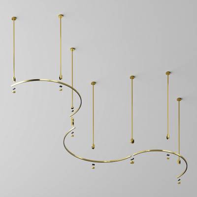 Шинопровод полукруг 650 мм Flarity латунь, TRX154-SR-D650-BS. TM Maytoni