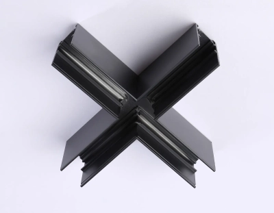 Коннектор X-образный для накладного шинопровода Magnetic GL3376 BK черный 170*170*53.7