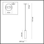 3872/1L HIGHTECH ODL19 405 черный Подвесной светильник GU10 1*50W 220V KIKO
