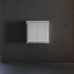 VLS000416 Клавиши для выключателя/переключателя двухклавишного с подсветкой, S70 (серый). (ТМ Maytoni)