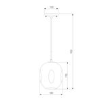 Подвесной светильник со стеклянным плафоном 50195/1 черный жемчуг, E14х1