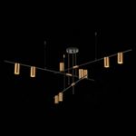 SL1206.402.09 Светильник потолочный ST-Luce Черный/Латунь GU10 9*7W