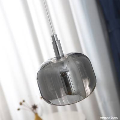 Светильник подвесной Crystal Lux BOX SP1 CHROME/SMOKE 1271/201