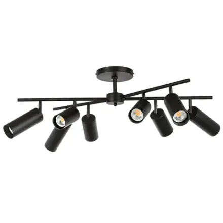 LR728374874 Люстра RULLO 8х50W GU10 ЧЕРНЫЙ (571728+214437-4+214487-4)