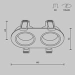 Встраиваемый светильник Share 2xGU10 10Вт DL126-02-GU10-B. TM Maytoni