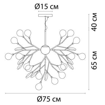 Подвесная люстра Arte Lamp CANDY A7274SP-45GO, 45хG4