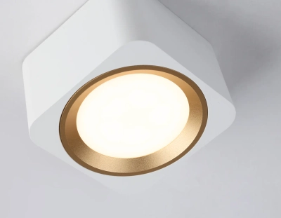 Светильник накладной TN70831 WH/GD белый/золото GX53 max 12W 96*96*60