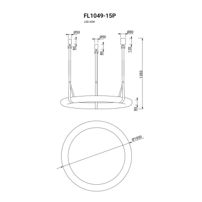 Подвесная люстра Secretum FL1049-15P, LED