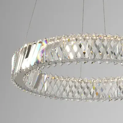 Светодиодная хрустальная люстра 101004 LED никель хрусталь Strotskis, LED