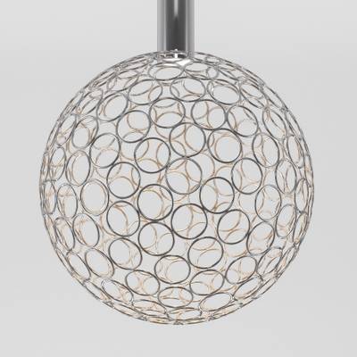 Подвесной светодиодный светильник с металлическим плафоном 90353/1 хром