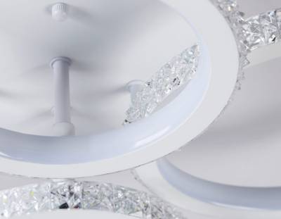 Светильник потолочный светодиодный с RGB подсветкой и пультом FA9524/2+2 WH белый 92W 6400K/3000K+RGB 560*370*110 (ПДУ РАДИО 2.4G)