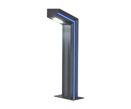 09207-F(220V),16(05) Светильник уличный Такоми серый 220V w15*7,5 h80 Led 10W (4000K) Декоративная подсветка синяя.