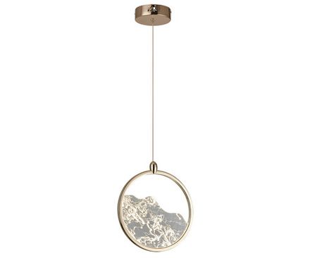 08024-1A,33 Подвес Селия золото d26 h150 Led 7W (3000K)