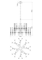Подвесная люстра Divinare TENERIFE 7136/02 LM-12, 12хE14