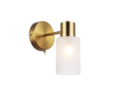 Настенный светильник с выключателем на корпусе TR9586 BS латунь E14 max 40W 175*100*195