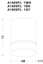 Точечный накладной светильник Arte Lamp ELLE A1909PL-1BK, LED