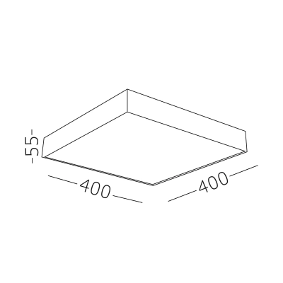 ST608.532.48 Светильник потолочный Белый LED 1*48W 3000K 4 320Lm Ra>90 120° IP20 L400xW400xH55 220V