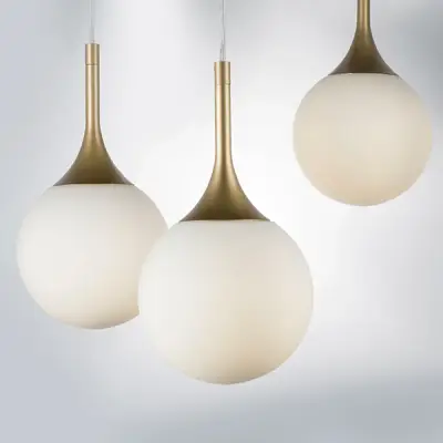 813012 Подвес GLOBO 1х40W E14 gold/white Lightstar