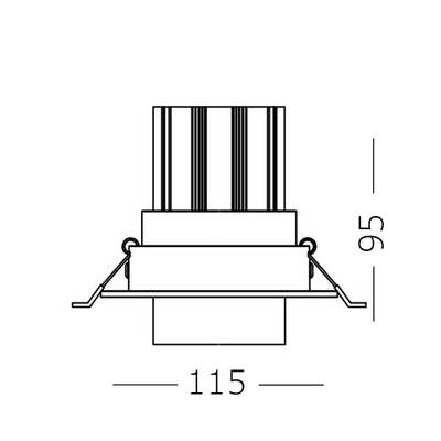 ST701.538.12 Св-к встр. Zoom Белый LED 1*12W 3000K 960Lm Ra90 15°-60° IP20 D115xH95 170-240V