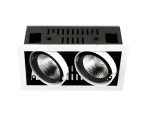 Карданный встраиваемый светодиодный светильник T812 BK/CH 2*12W 4200K