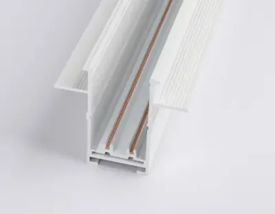 Шинопровод встраиваемый под ГКЛ 12,6мм Magnetic 220V GL1011 WH белый IP20 3000*62.5*56 (заглушки в комплекте)