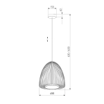 Подвесной светодиодный светильник 40010/1 LED черный, LED